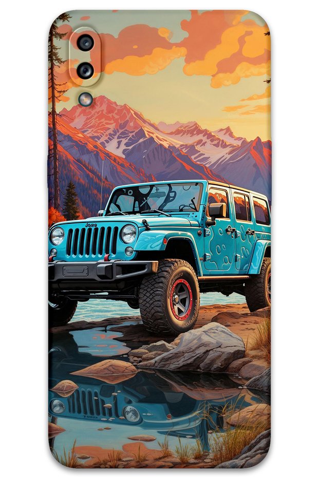 Galaxy A10S Compatible Car Patterned Phone Case + Screen Protector - 5758