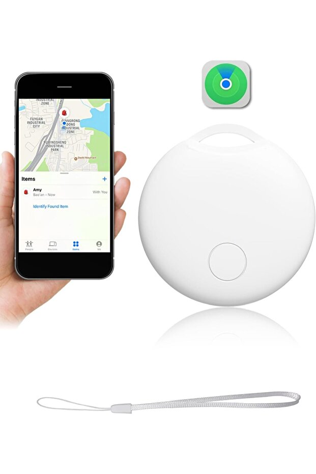Smart Tracker GPS Small Anti-Loss Tag (White) - MFi Certified, iOS Only