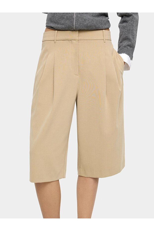 Pileli Bermuda Şort - 5