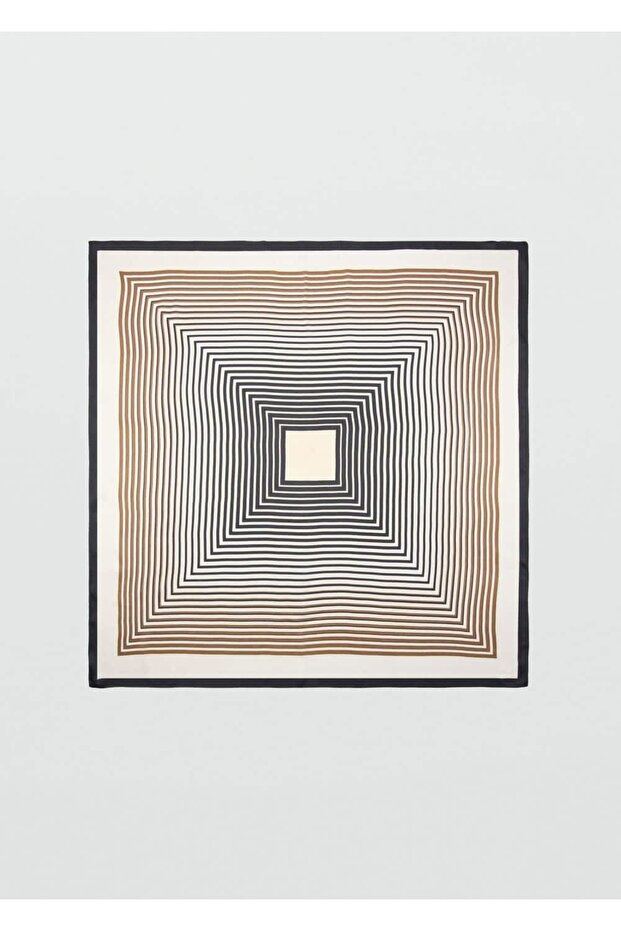 Geometrik çizgi desenli fular - 2