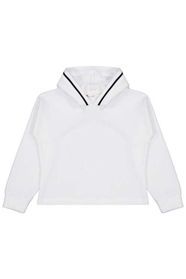 Girls Kapüşonlu 10-13 Yaş Eşofman - Ekru12-13 Yaş - 3