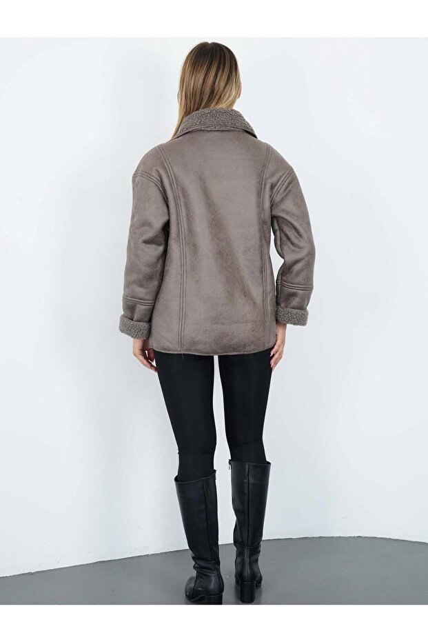 Torba Cepli Gri Deri Mont - 5