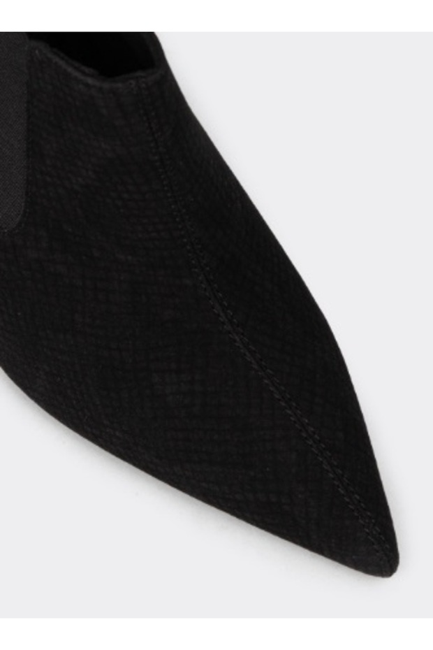 İnce Topuk SivriBurun Şık Botie Zarif Ayakkabı - 5