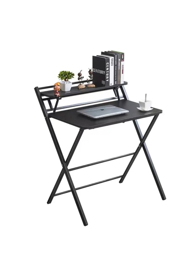 Foldable office table with practical design and top shelf for perfect organization - 4