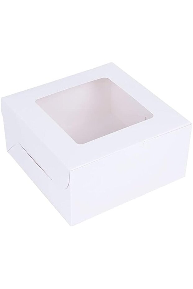 Bundles and Seasons | Cake Box with Window and Round Board - It can be used for Cupcake, Cookies, P - 1