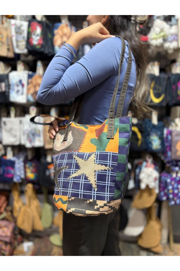 Saira Cat Patterned Ethnic Authentic Shoulder Bag Waterproof Daily Travel Use