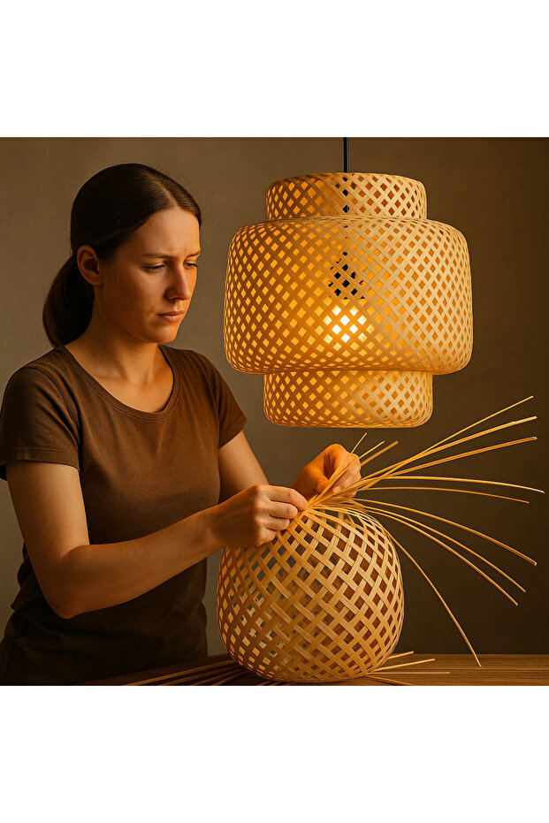 Bambu Modern Sinnerlig Sarkıt Bohem Avize - 4