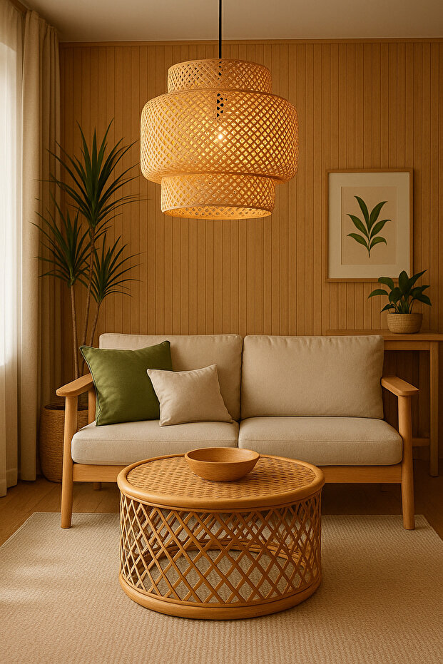 Bambu Modern Sinnerlig Sarkıt Bohem Avize - 1