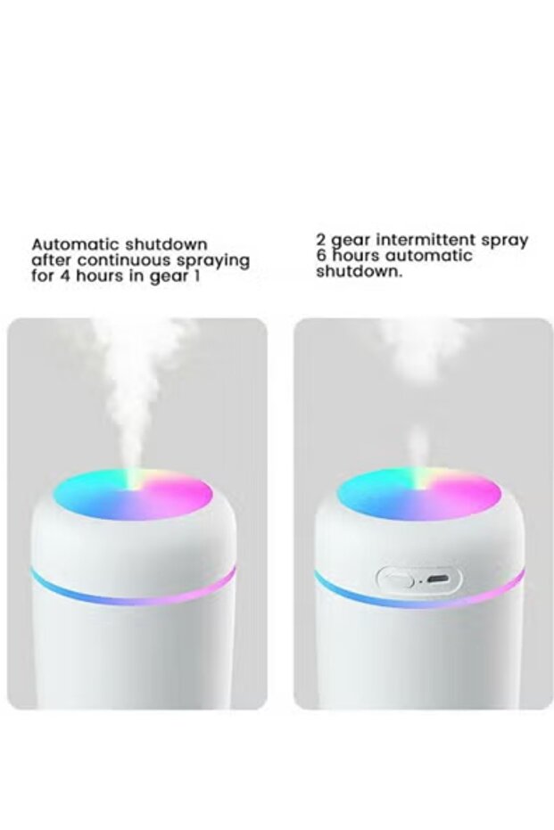 USB Air Humidifier Diffuser with LED Light White - 3