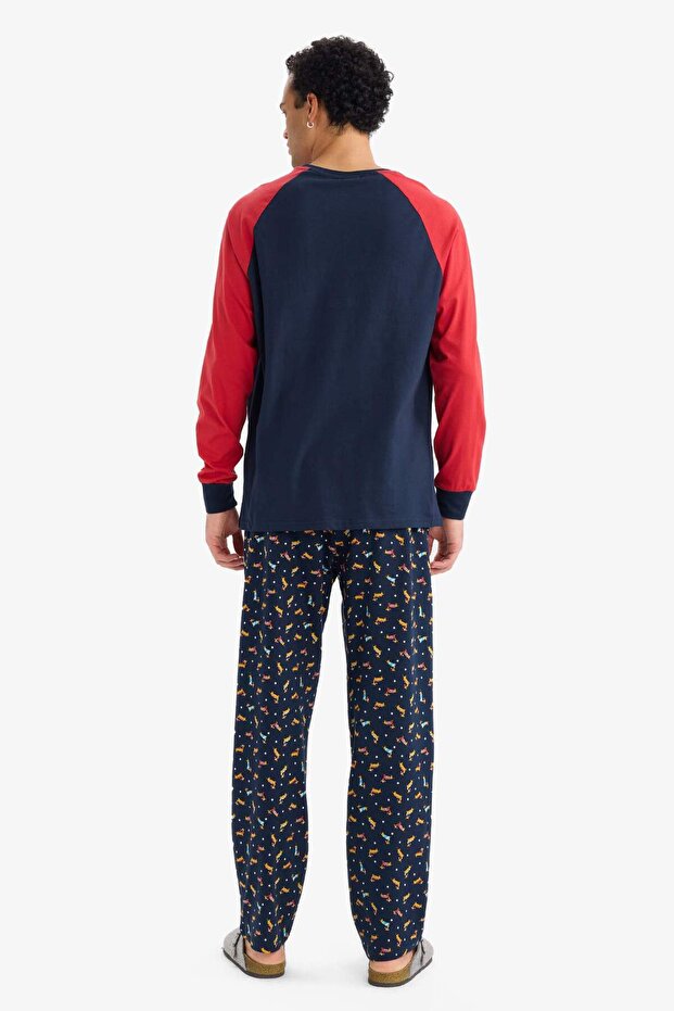 Pijama Takımı Regular Fit Baskılı Uzun Kollu Üst Uzun Alt G2905AX25WN - 6