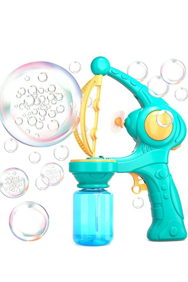 Bubble Machine Gun for Kids Outdoor Toy, Green Handheld Bubble Blaster