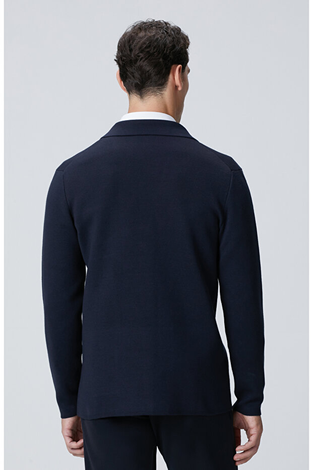 Lacivert Triko Ceket - 5