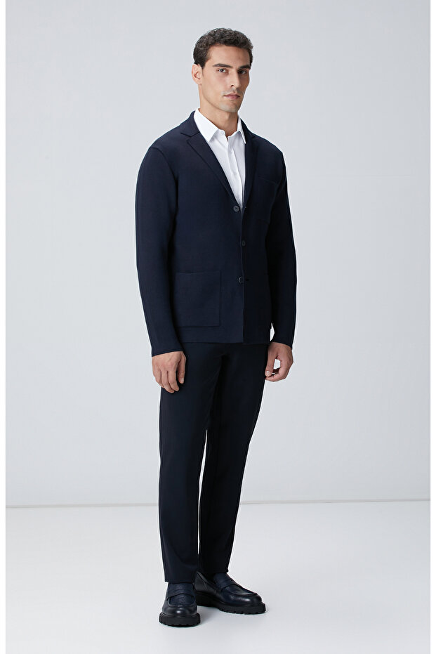 Lacivert Triko Ceket - 3