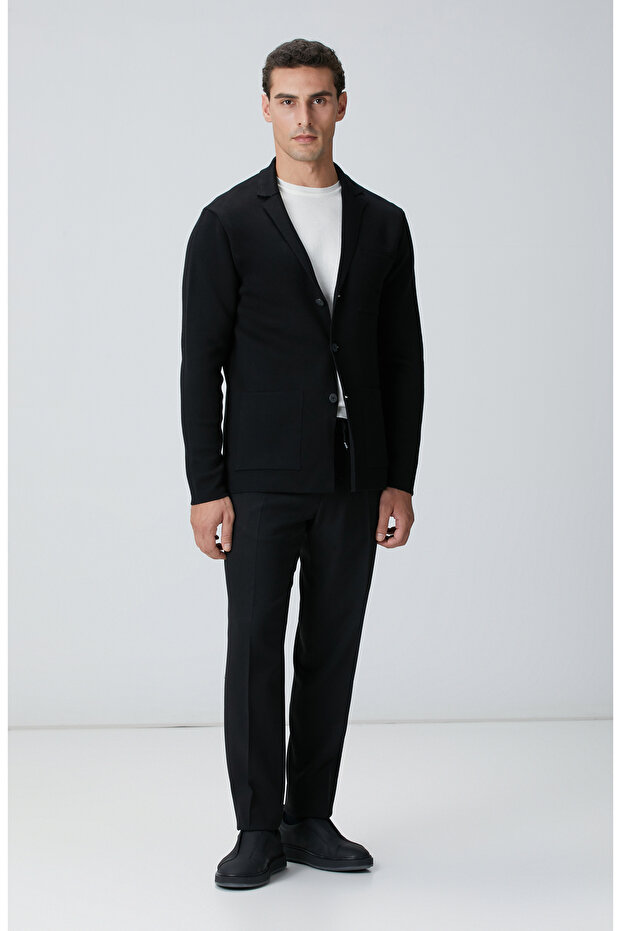 Siyah Triko Ceket - 3