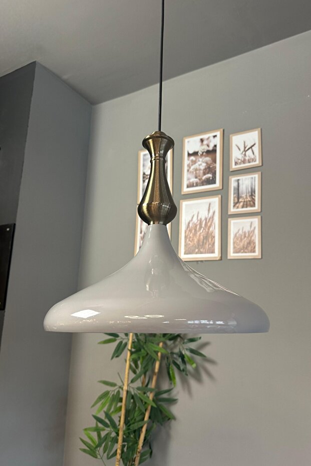 Champion Gri Eskitme Vezir Başlık Tekli Avize Sarkıt Salon Mutfak Butik Lamba Aydınlatma Avizeler - 5