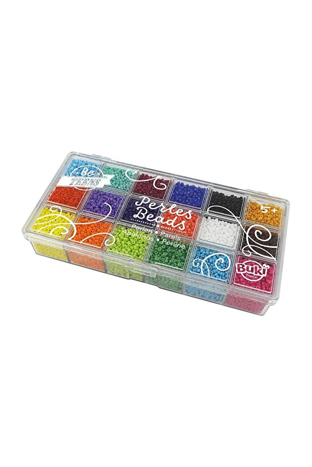 Box of opaque beads
