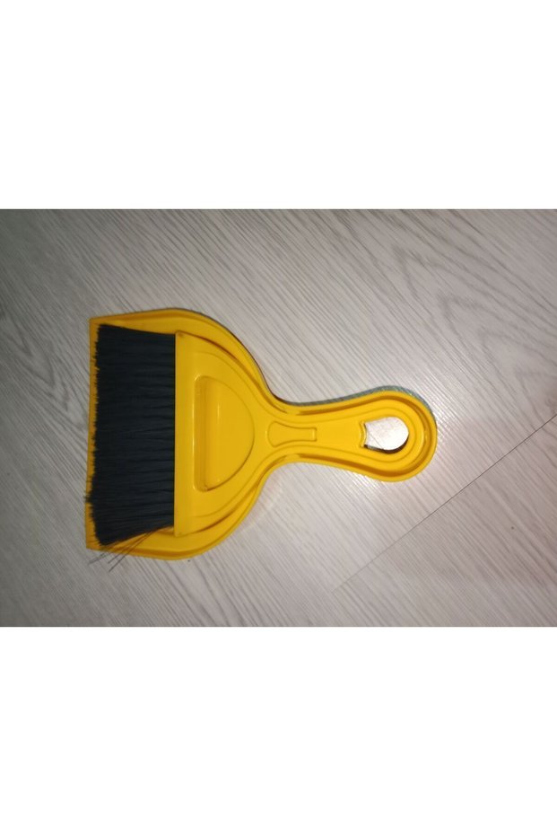 1 Piece Mini Dustpan Small Brush Dustpan Perfect for Home Office Auto Sulfur Yellow 22X15 cm