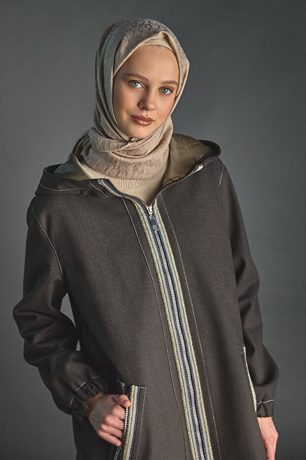 Kapüşonlu Oversize Kap - 4