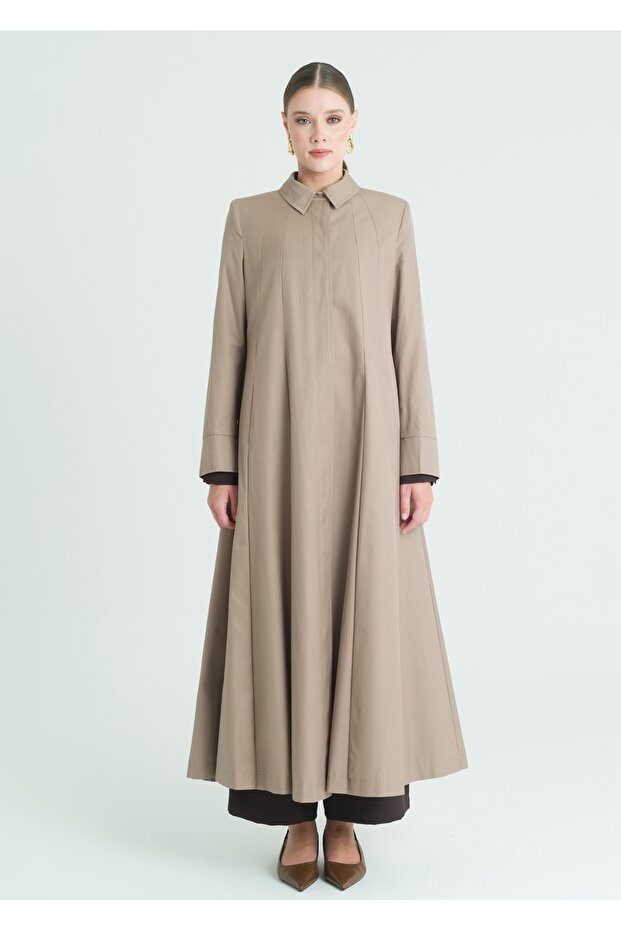 Parçalı Kloş Pardesü - 4