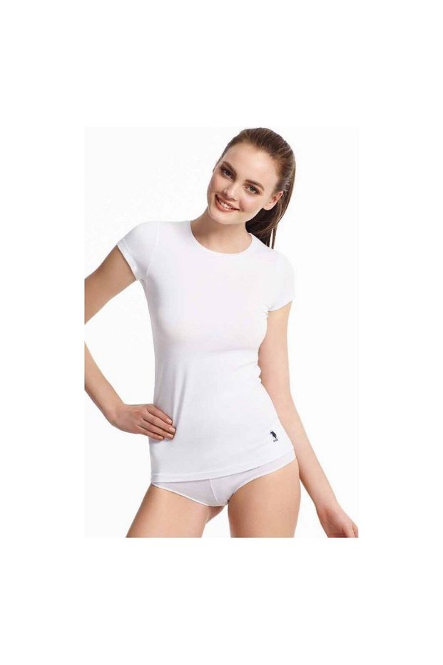Short Sleeve, Round Neck, Women's T-Shirt 66002