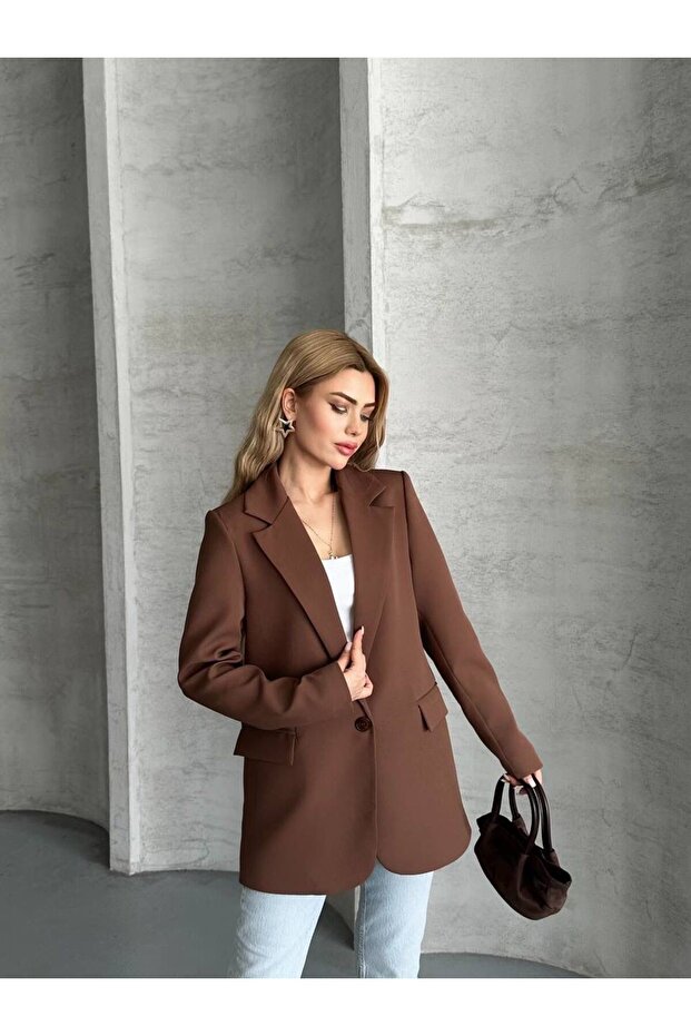 Kadın Oversize Blazer Ceket - 3