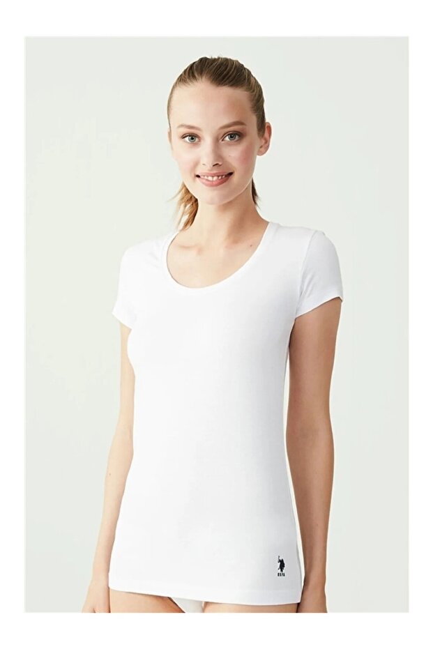 Cotton Modal Fabric Deep Round Neck Stretch Fabric T-Shirt 66003