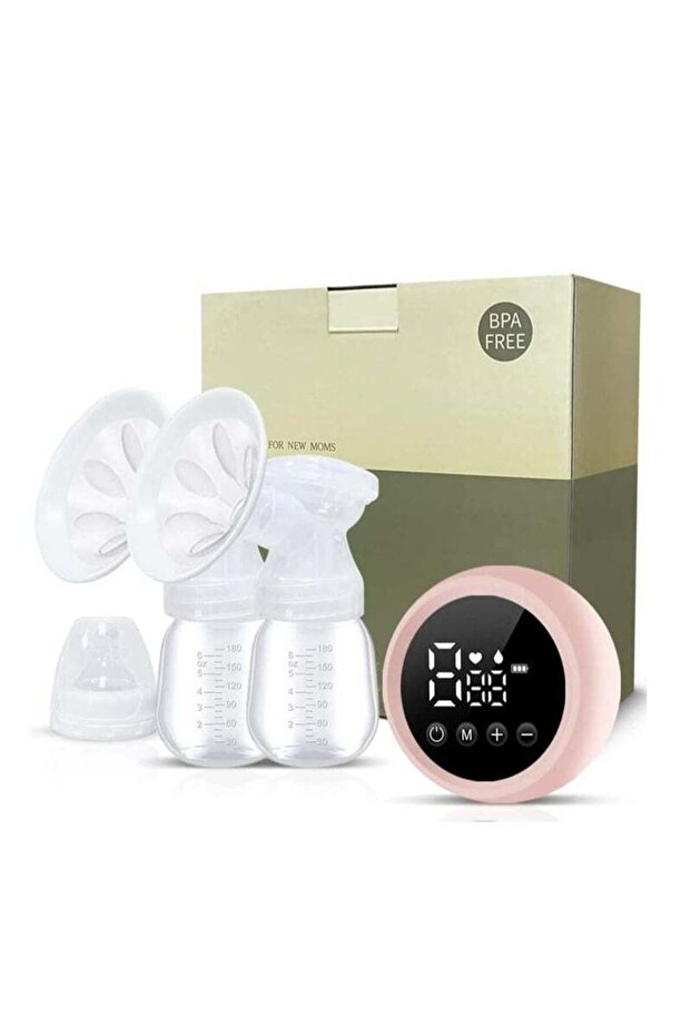 Double Electric Breast Pump, Rechargeable Portable Breast Pump with 3 Modes & 10 Levels Adjustment