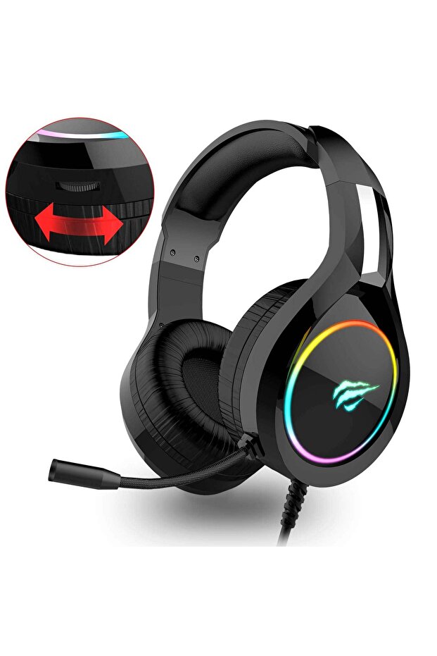 سماعة الألعاب H2232D RGB للكمبيوتر الشخصي / PS4 / XBOX / الهاتف / الجهاز اللوحي