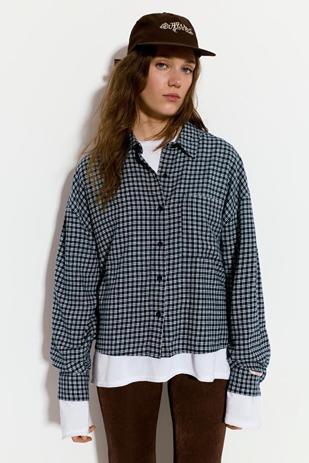 Kareli çift gömlek - 3