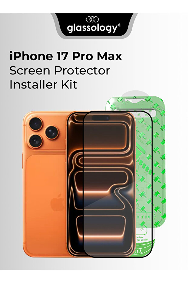9H Tempered Glass Screen Protector with Easy Installer for iPhone 17 Pro Max