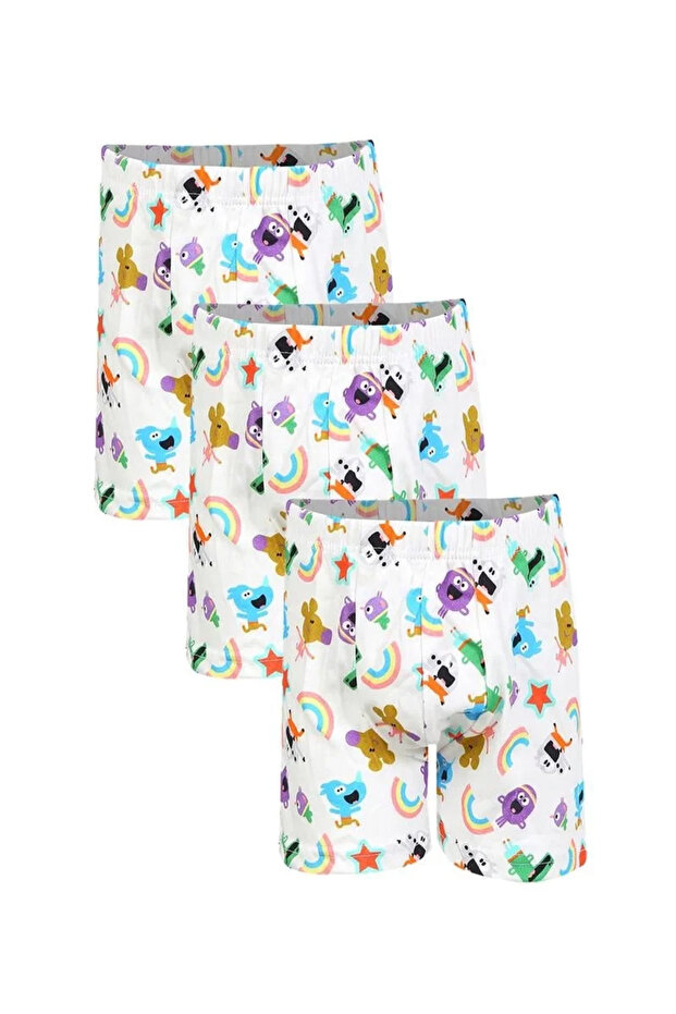 ملابس داخلية للأولاد مكونة من 3 قطع باللون الأبيض - 1