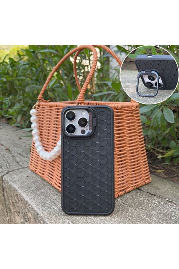 TPU Protective Case for iPhone 14 Pro Max — 3D Cube, Ring Camera Protector, Shockproof, Bla - 2