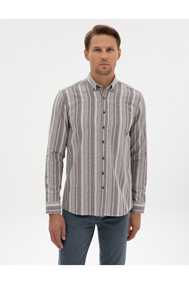 Mink Regular Fit Long Sleeve Shirt 50312328-Vr052