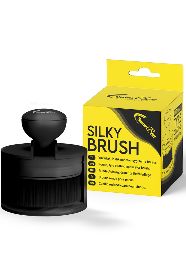 SILKY BRUSH Yuvarlak Lastik Parlatıcı Uygulama Aplikatör Fırçası - 1