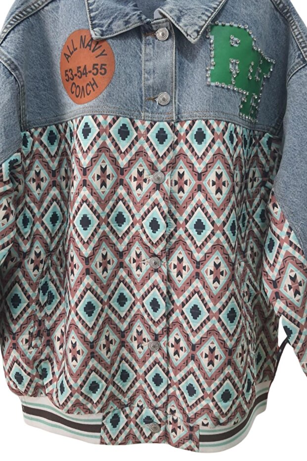 Patchwork Kot Ceket - 3