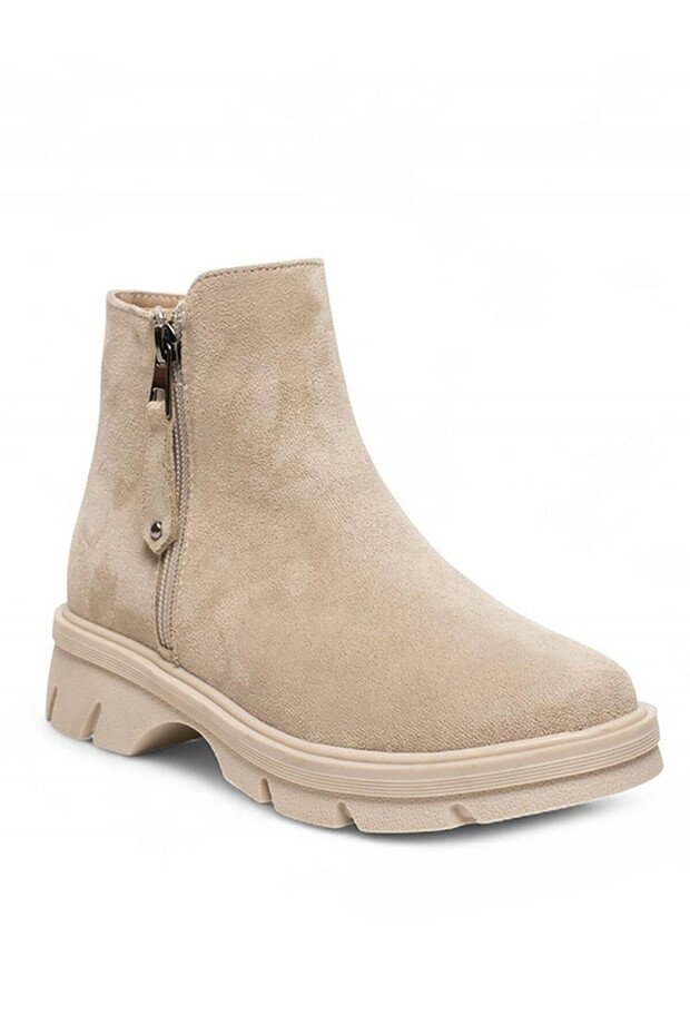 Bej Termal Astar Süet Kadın Bot & Bootie NSB940 - 2