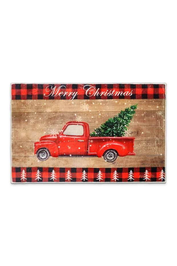New Year's Door Mat Non-Slip Woven Base | Christmas Patterned Door Mat | Ber0459