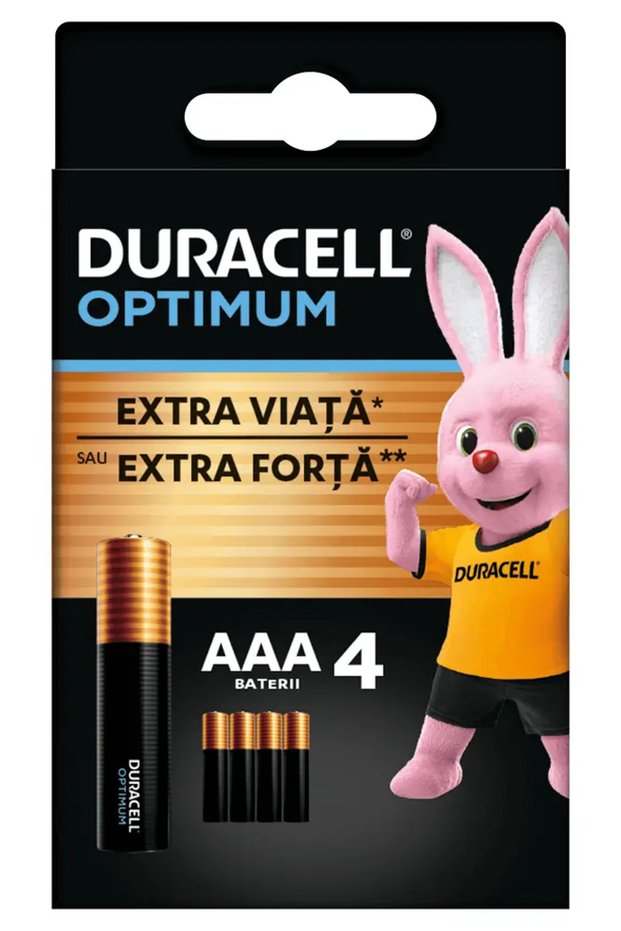 Set 4 baterii AAA Optimum