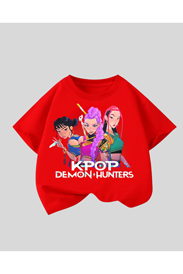 KPop Demon Hunters Kids Design Unisex Oversized T-Shirt