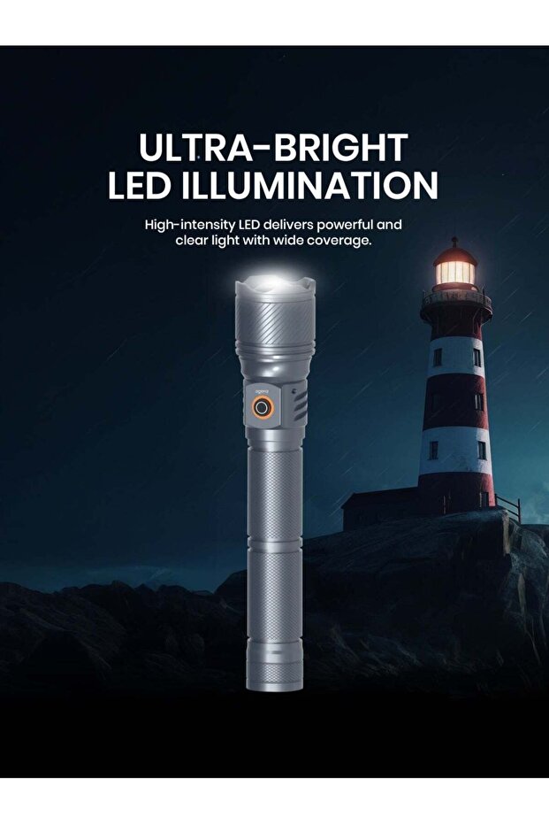 Rechargeable LED Flashlight 3SC – Ultra-Bright Tactical Torch, Compact & Water-Resistant
