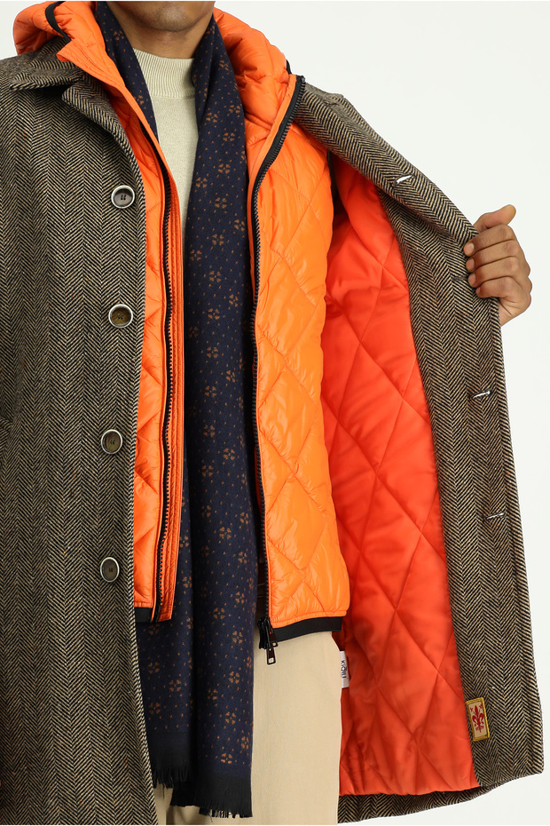 معطف صوف منقوش - 6