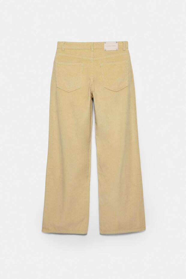 Kadife geniş paça pantolon - 8