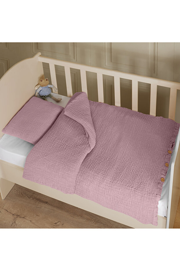 100% Cotton 8-Layer Muslin Baby Duvet Cover Set