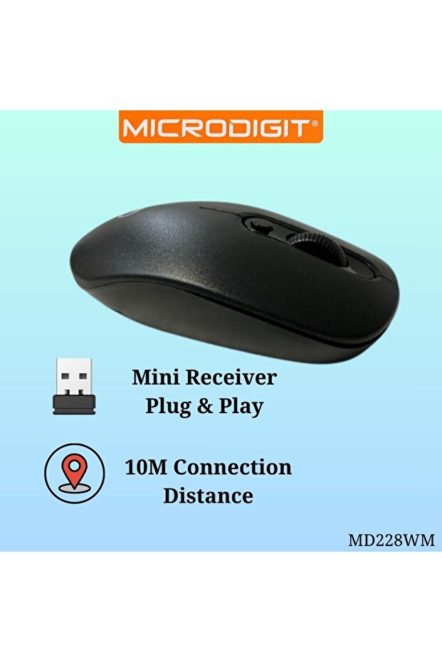 2.4GHz Wireless 4D Optical Mouse with Shortcut Button (MD231WM) - 5