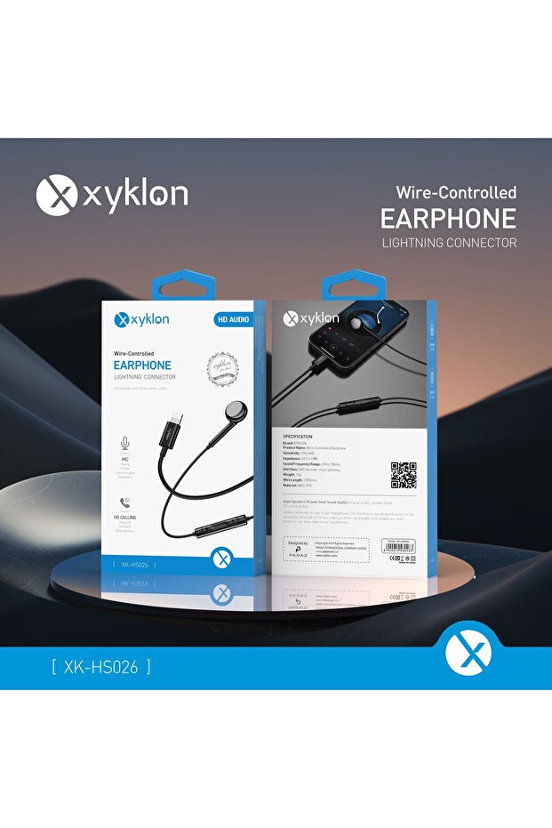 سماعات أذن Xyklon التي يتم التحكم بها سلكيًا مع موصل Lightning