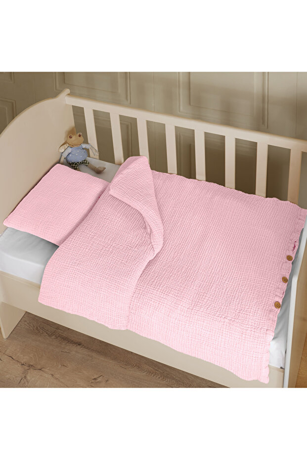 100% Cotton 8-Layer Muslin Baby Duvet Cover Set