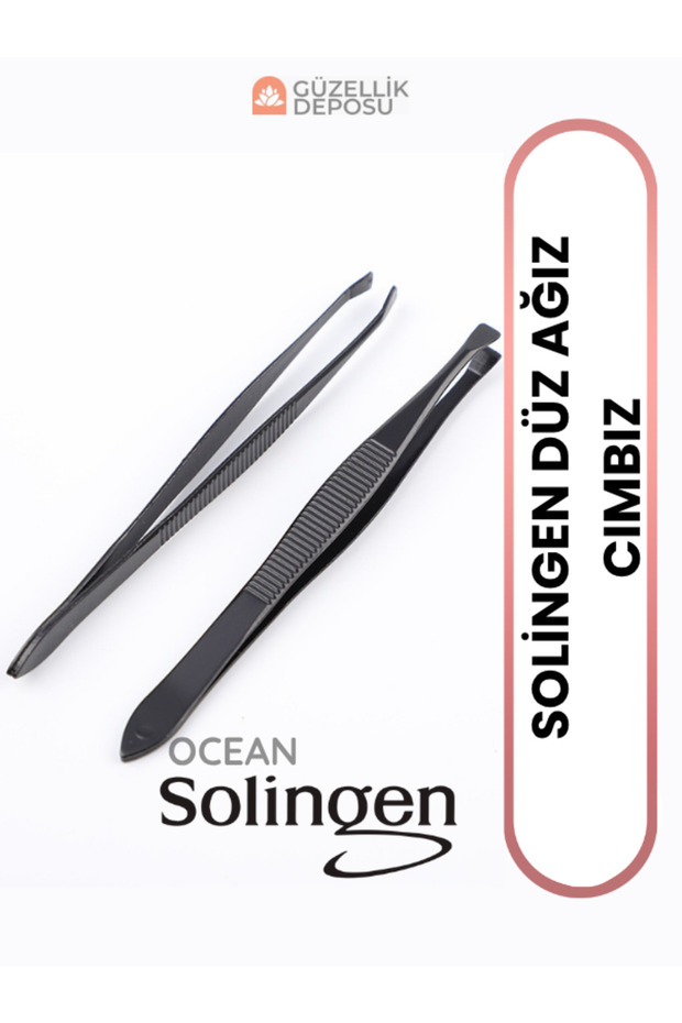 Solingen Straight Wide Mouth Tweezers Stainless Steel