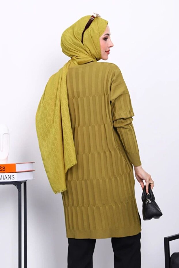 DOLGU DESEN MERSERİZE TUNİK - 3