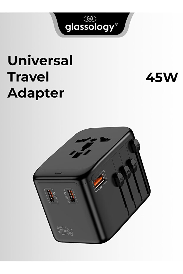 45W 4-Port Universal USB Adapter – Fast Charging, Sleek Black