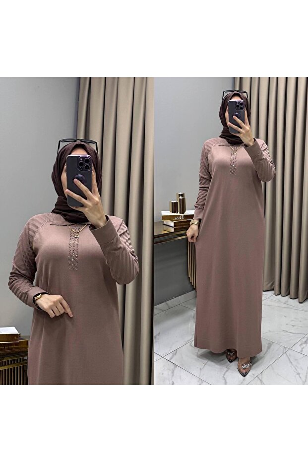 UZUN MERSERİZE ELBİSE - 1